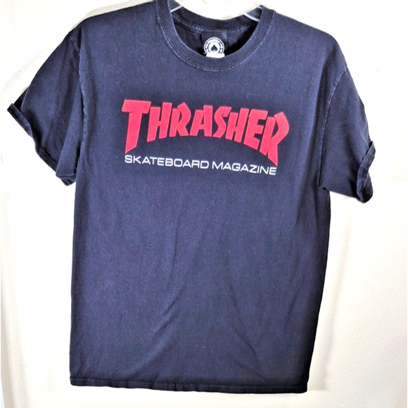 Vintage Thrasher Skateboard Magazine T-Shirt Size Medium Grunge Extreme Sports - Picture 1 of 6